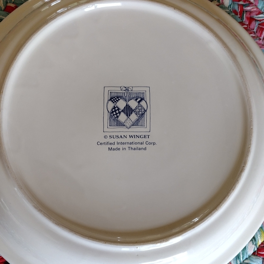 Susan Winget Apple Pie Plate Deep Dish - Picture 2 of 5